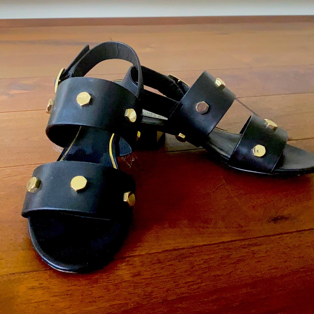 Gold studded Rachel Zoe leather sandals